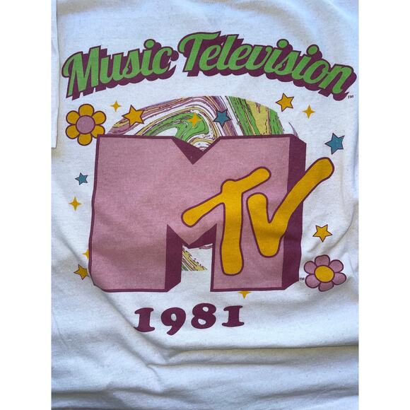 MTV 1981 Music Television Reproduction Graphic T-Shirt 1X - Picture 5 of 6